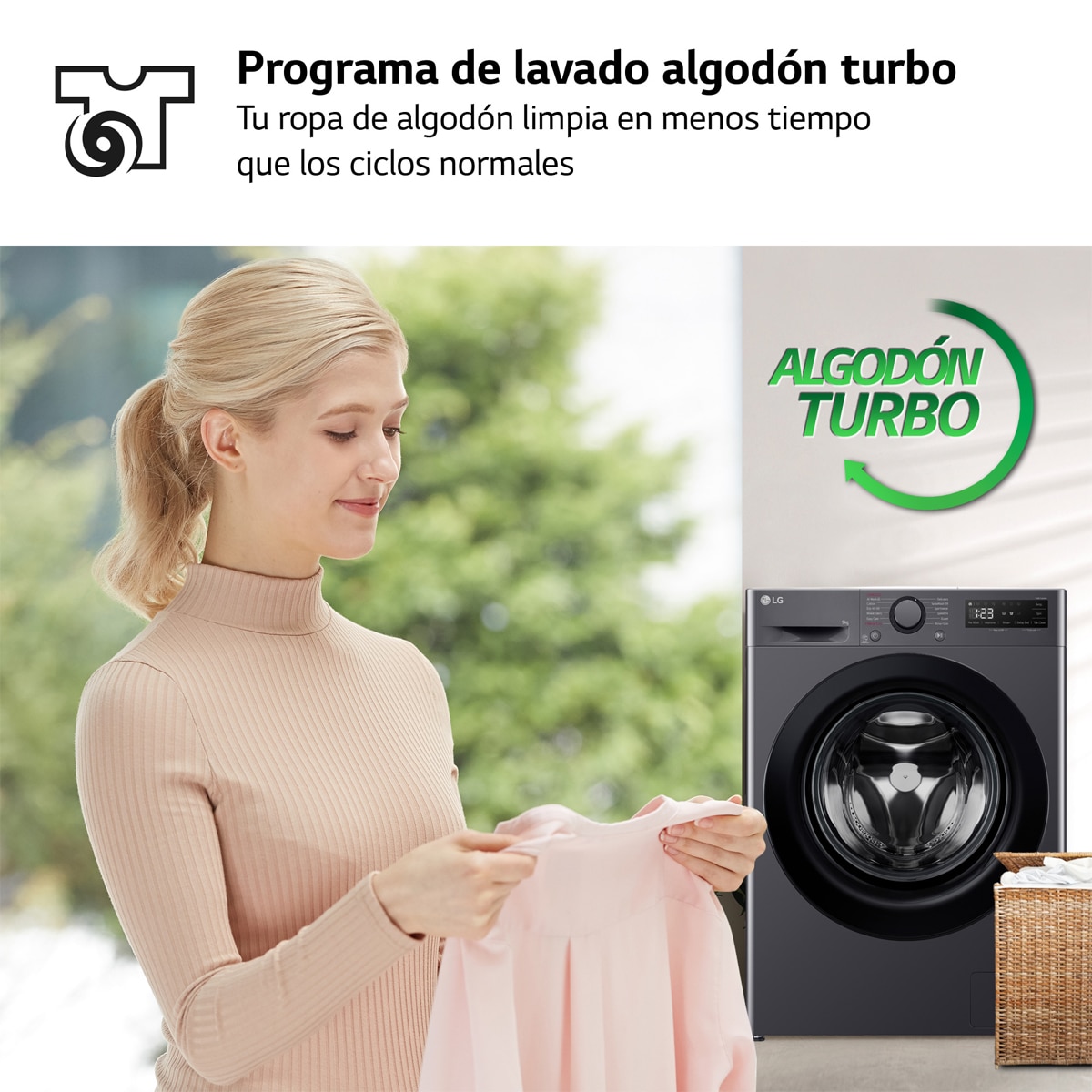 Lavadora  LG 9 kg / 1400  rpm - F4WR5009A6M Platinunm silver-9