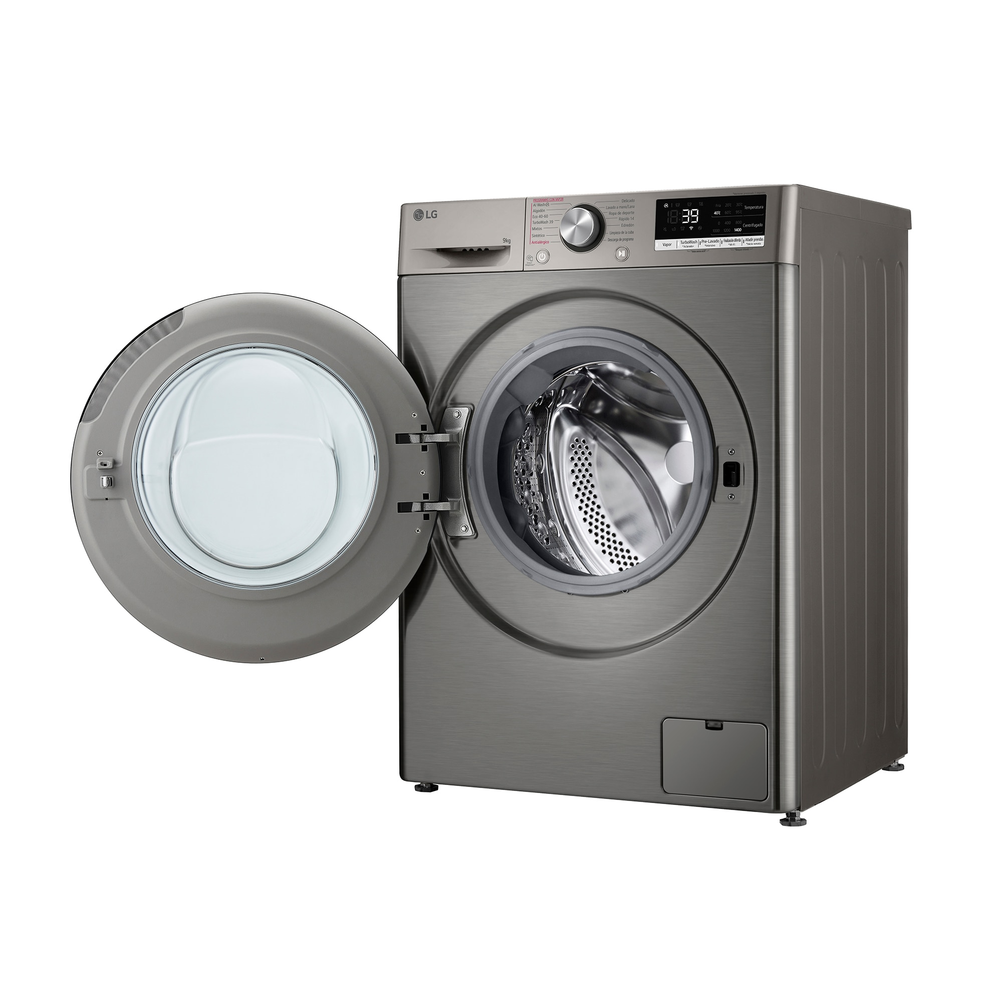 Lavadora LG 9 kg / 1400 rpm - F4WR7009AGS Platinunm silver-14