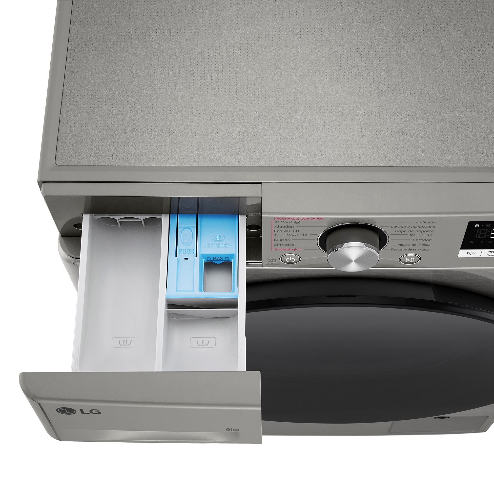 Lavadora LG 9 kg / 1400 rpm - F4WR7009AGS Platinunm silver-16