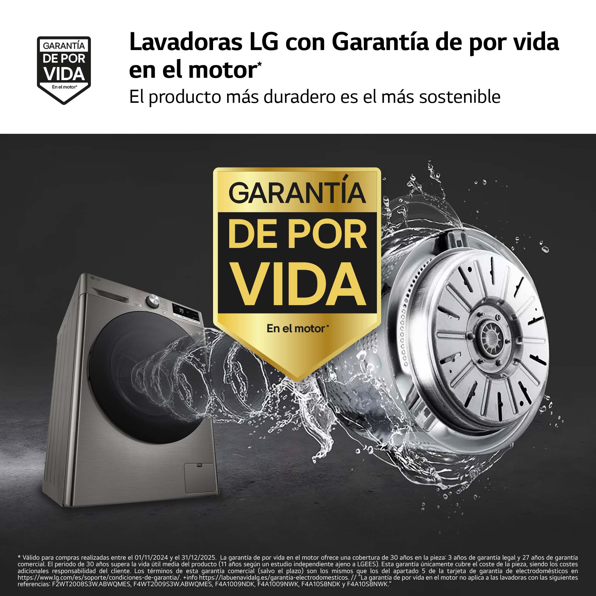 Lavadora LG 10 kg / 1400 rpm, inteligencia artifical, lavado por vapor - F4WR7010AGS Platinunm silver-8
