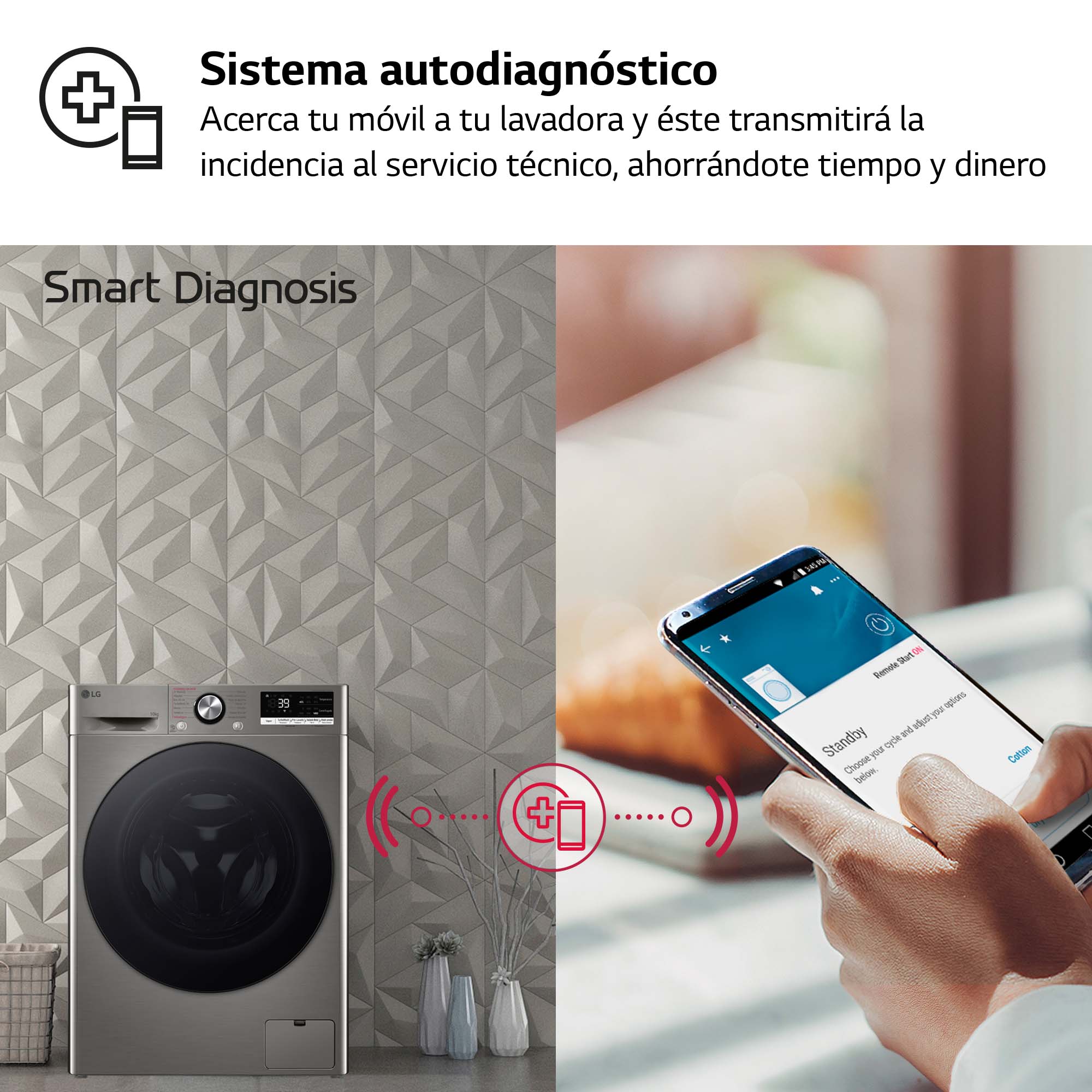 Lavadora LG 10 kg / 1400 rpm, inteligencia artifical, lavado por vapor - F4WR7010AGS Platinunm silver-13