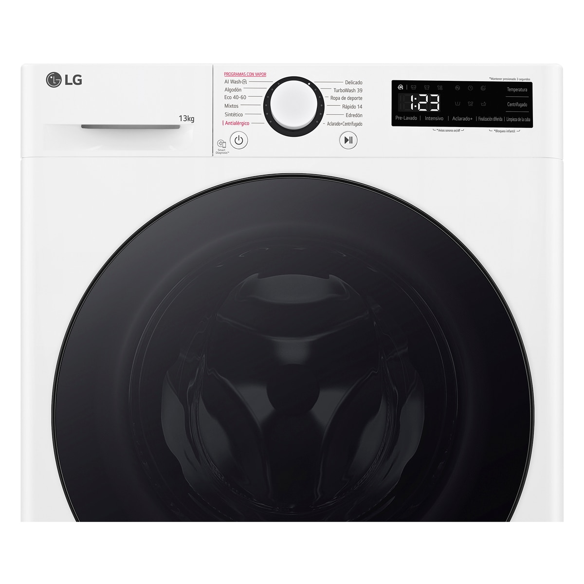 Lavadora LG 13 kg / 1400 rpm, inteligencia artificial, TurboWash 360 - F4WR6013AGW Blanco-15