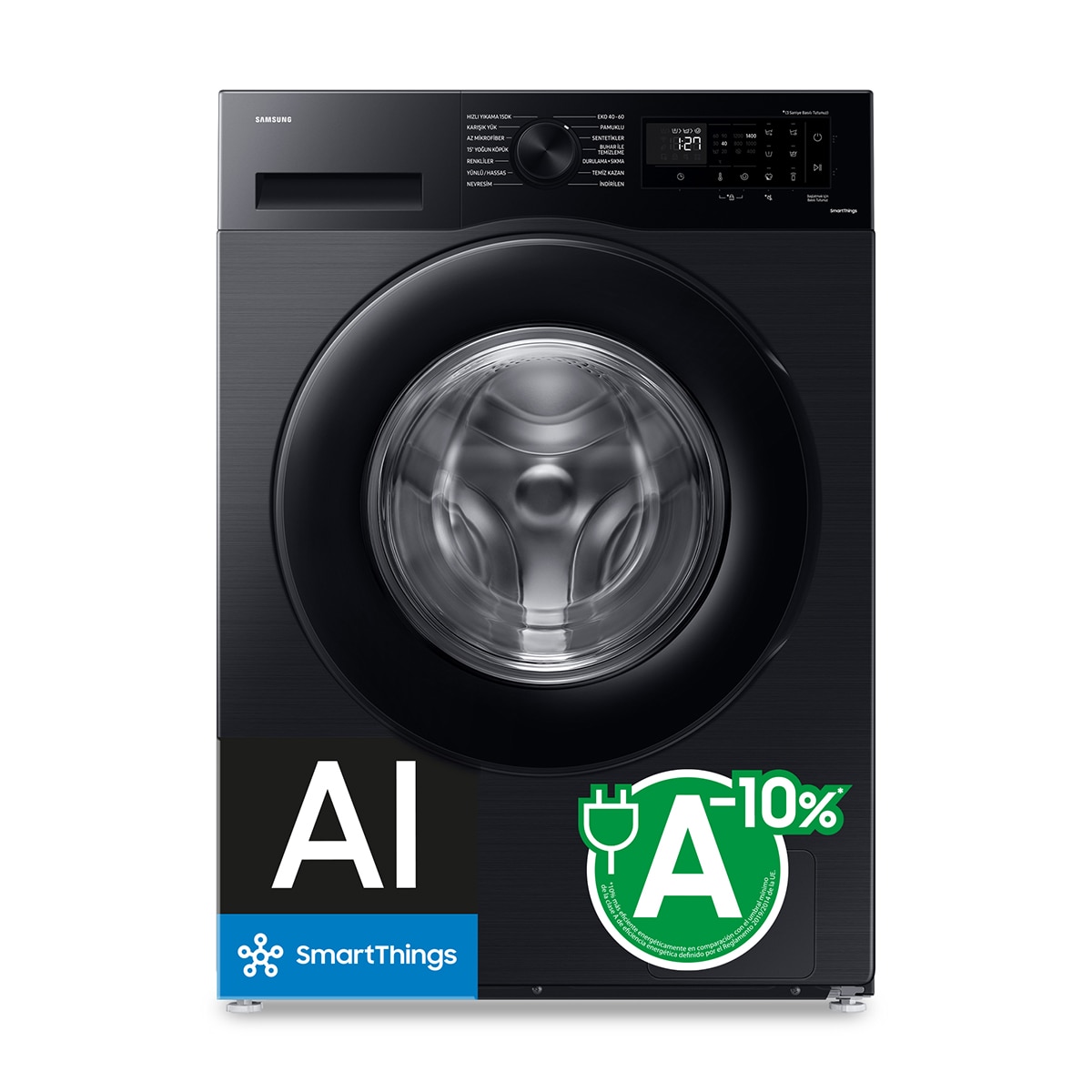 Imagen 0 de Lavadora Samsung 9kg Tecnología Ecobubble? Clase A Negra WW90CGC04DABEC