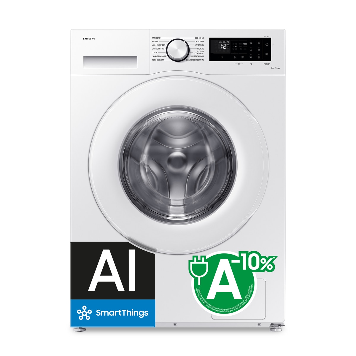 Lavadora Samsung 9kg Tecnología Ecobubble™ Clase A Blanca WW90CGC04DTEEC Blanco-3