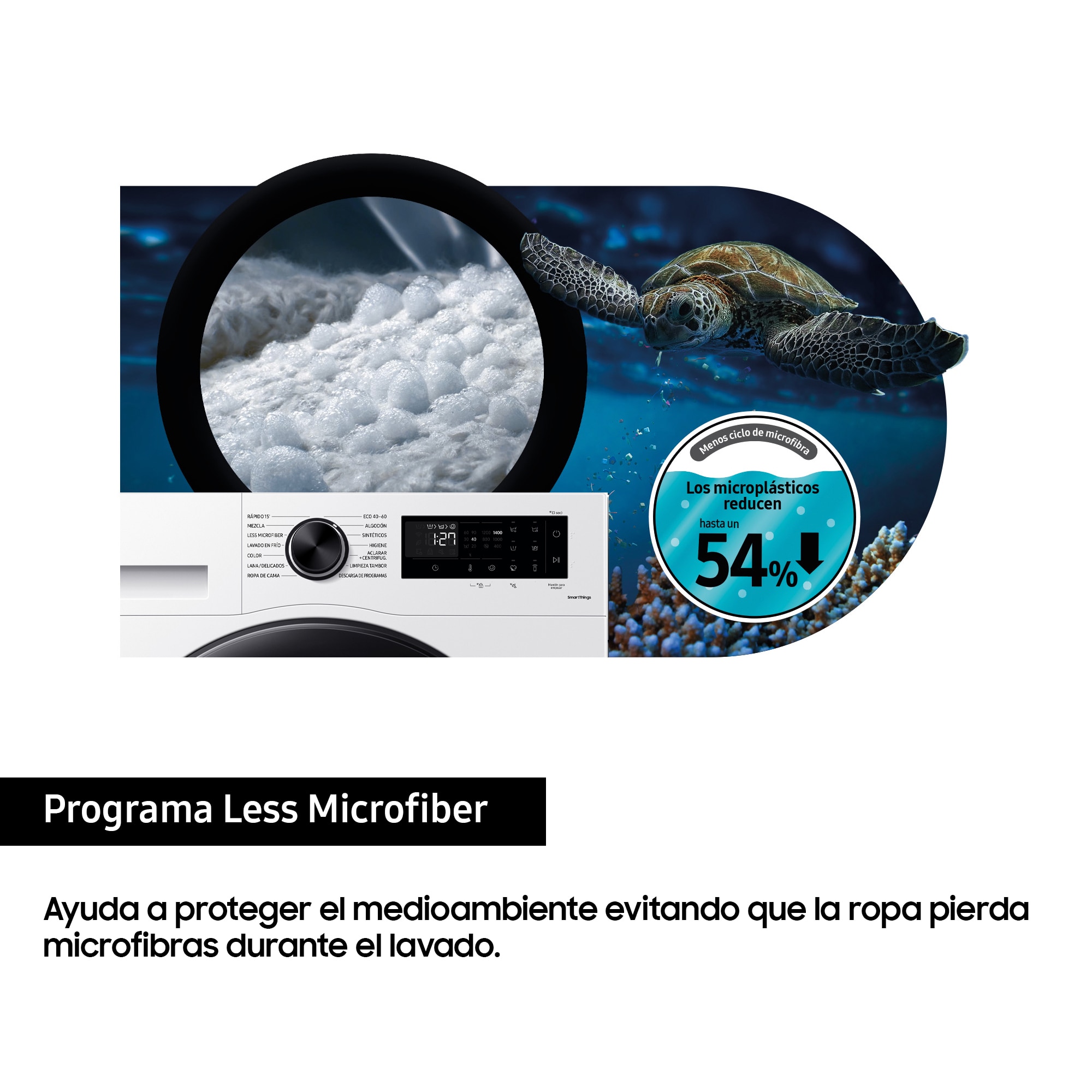 Lavadora Samsung 8kg Tecnología Ecobubble™ Clase A Blanca WW80CGC04DAEEC - Blanco Blanco-12
