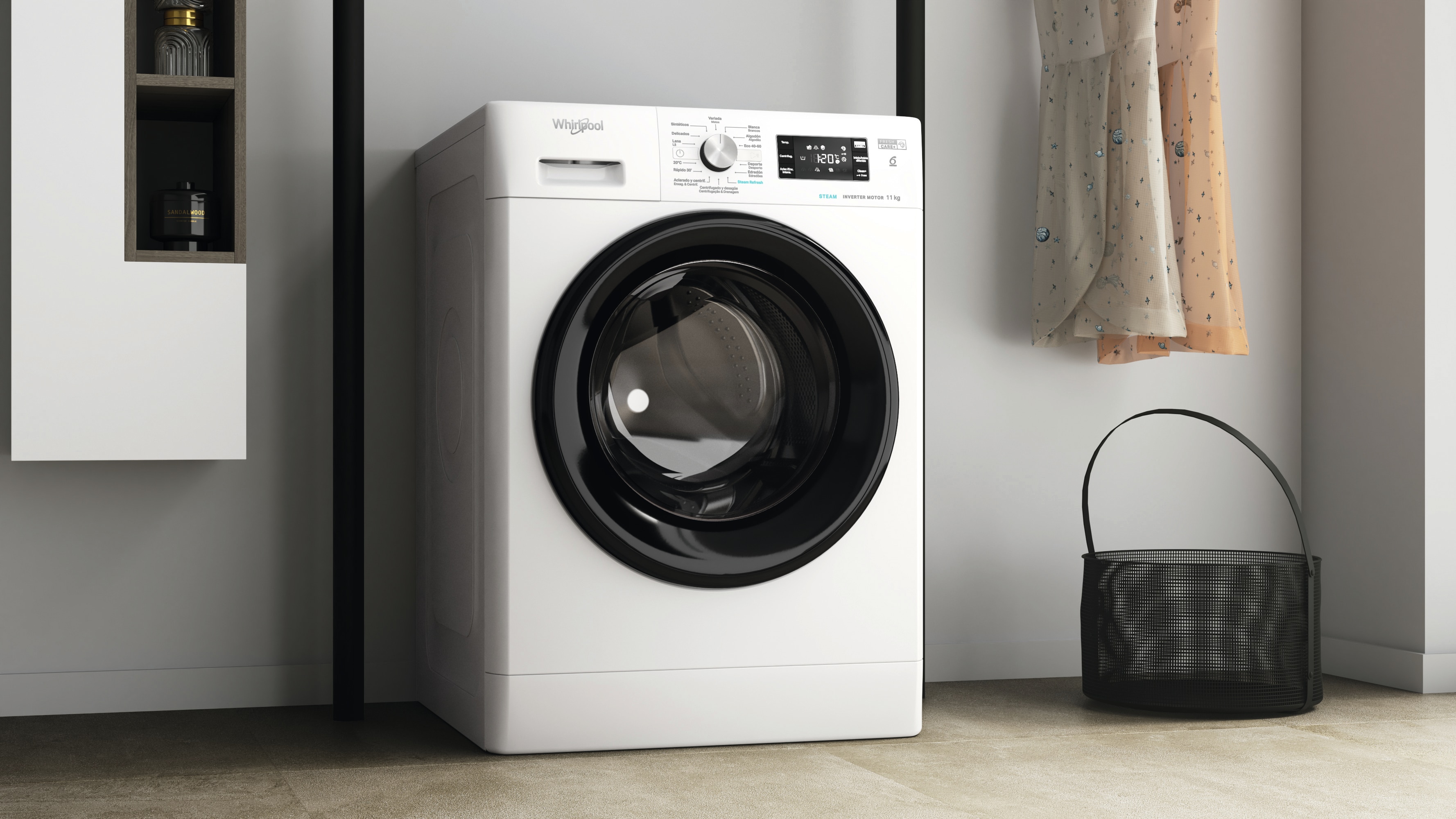 Lavadora Whirlpool 11 kg / 1400 rpm - FFB 11469 BV SP Blanco-8