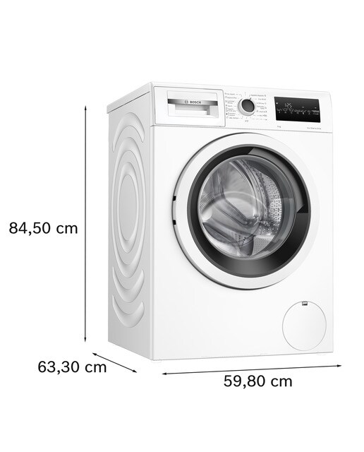 Máquina de Lavar Roupa Bosch Serie 4 WAN24200EP Iron Assist, Carga Frontal de 9 K e de 1200 rpm - Branco Branco-2
