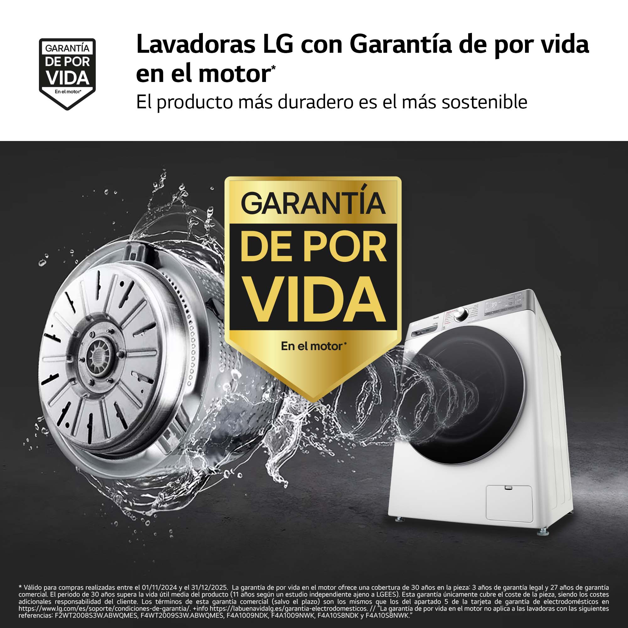 Lavadora secadora LG 13 kg lavado, 7 kg secado,  1.400 rpm  - F4DR9513A2W Blanco-6