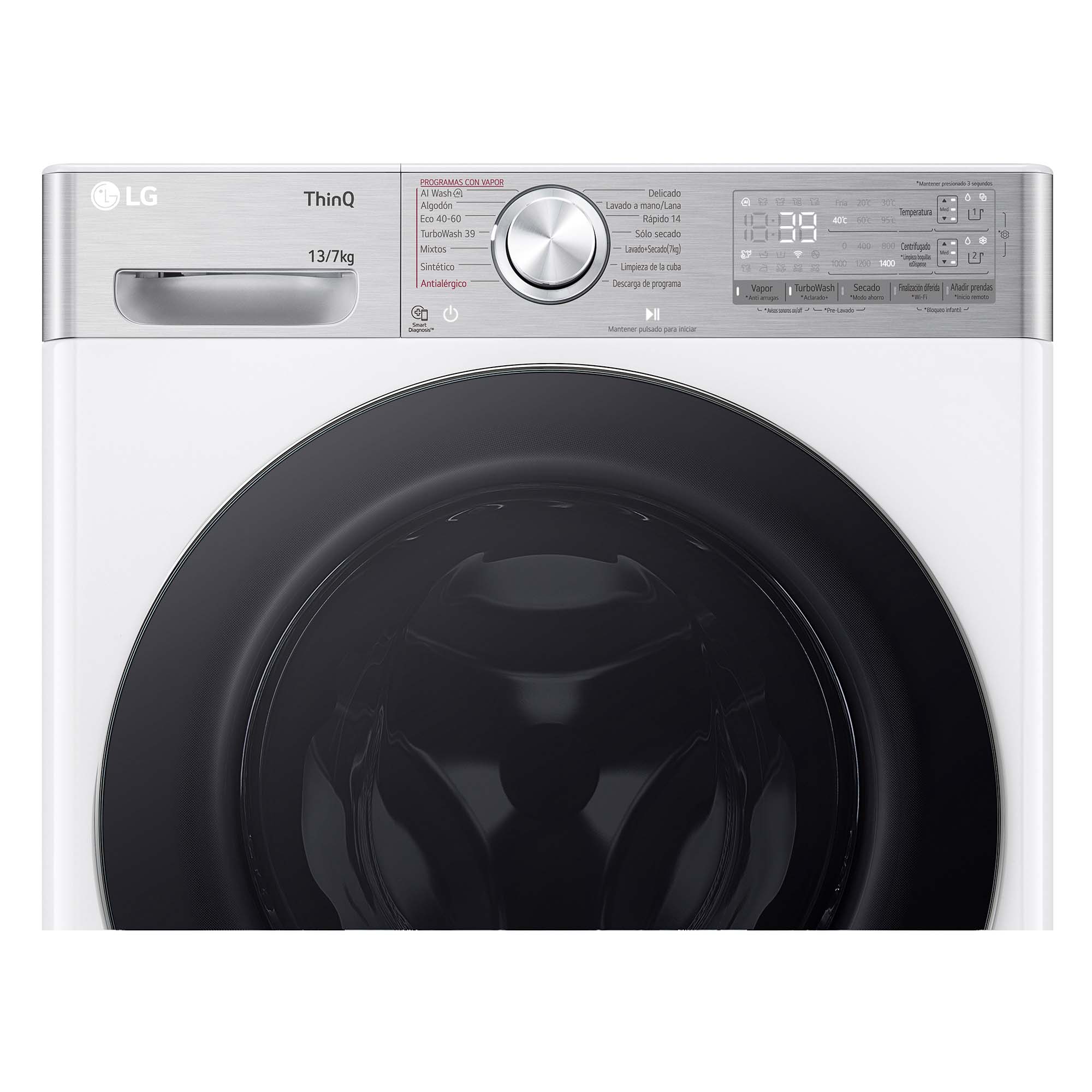 Lavadora secadora LG 13 kg lavado, 7 kg secado,  1.400 rpm  - F4DR9513A2W Blanco-15
