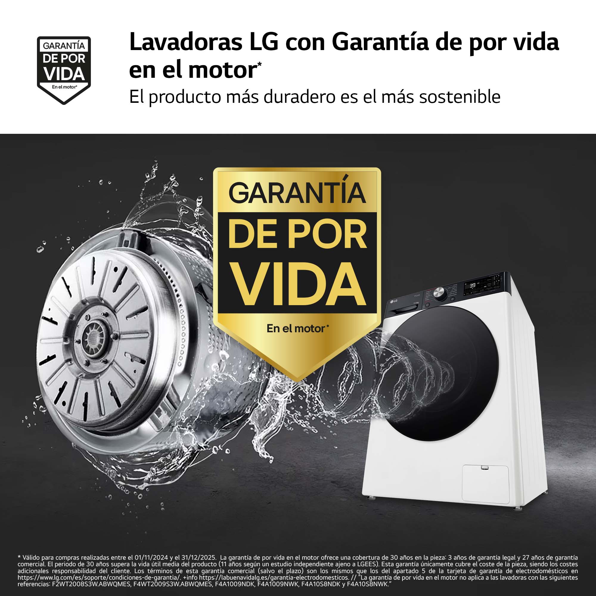 Lavadora secadora LG 11 kg lavado, 6 kg secado1400 rpm, Turbowash 360º, Autodosificación - F4DR7511AGW Blanco-7