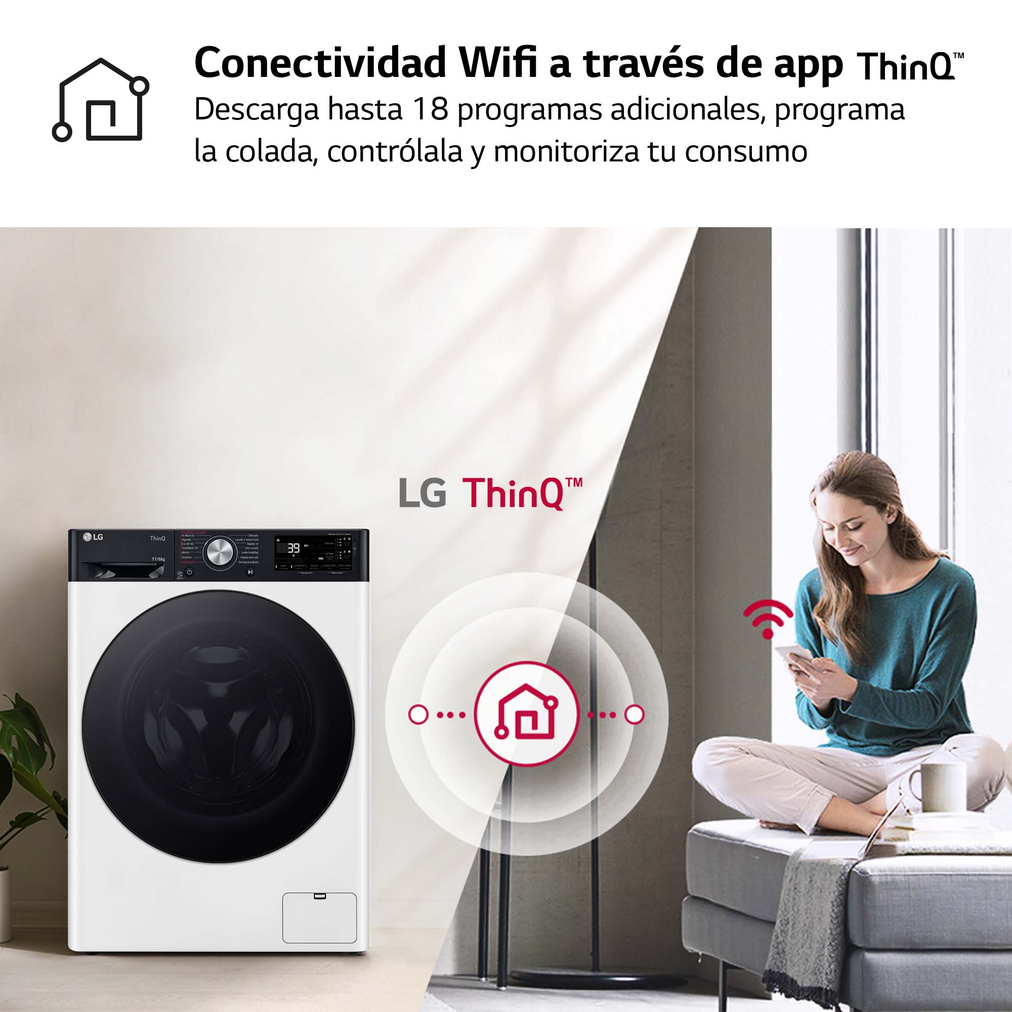 Lavadora secadora LG 11 kg lavado, 6 kg secado1400 rpm, Turbowash 360º, Autodosificación - F4DR7511AGW Blanco-13