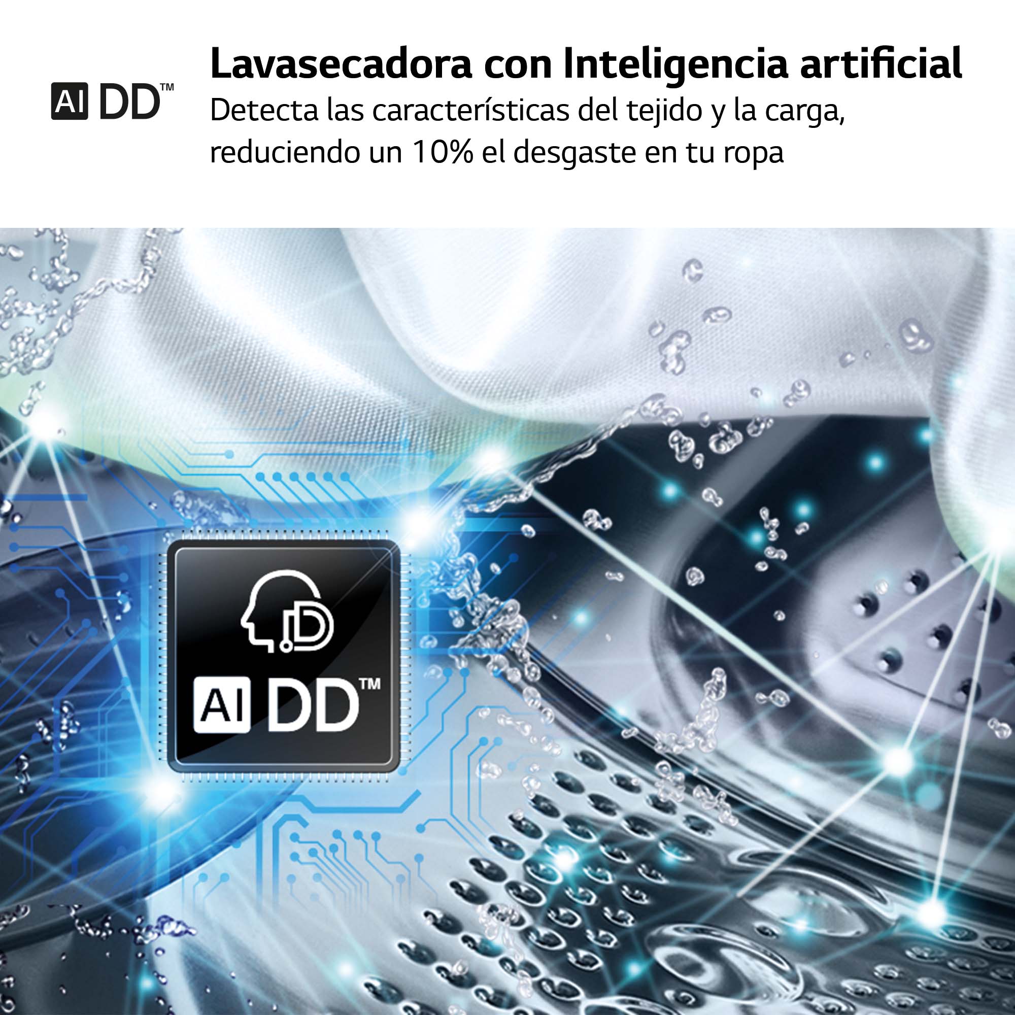 Lavadora secadora LG 10 kg lavado,  6 kg secado, 1400 rpm, inteligencia artificial, Autodosificación - F4DR7510AGW Blanco-7