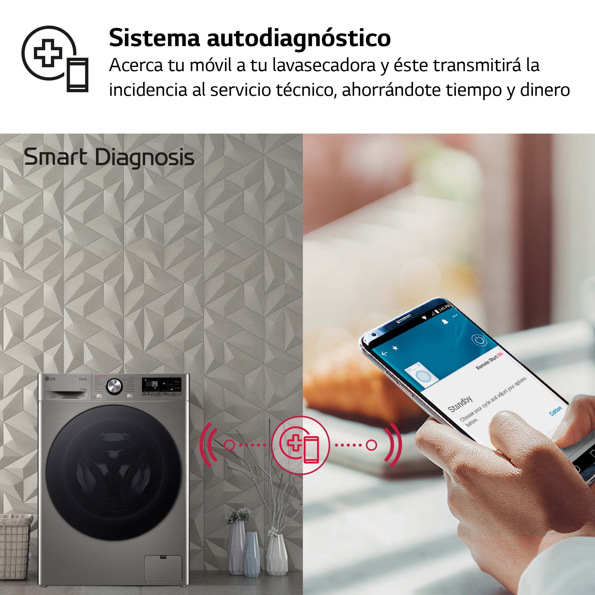 Lavadora secadora LG 11 kg lavado, 6 kg secado, 1400 rpm, inteligencia artificial, Turbowash 360 - F4DR7011AGS Inox-11