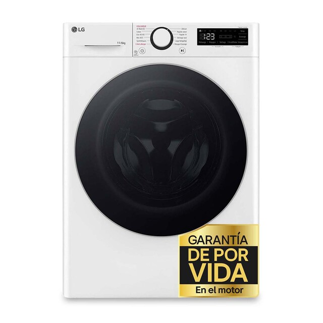 Imagen 0 de Lavadora secadora LG 11 kg lavado, 6 kg secado,  1400 rpm,  Turbowash 360 - F4DR6011AGW