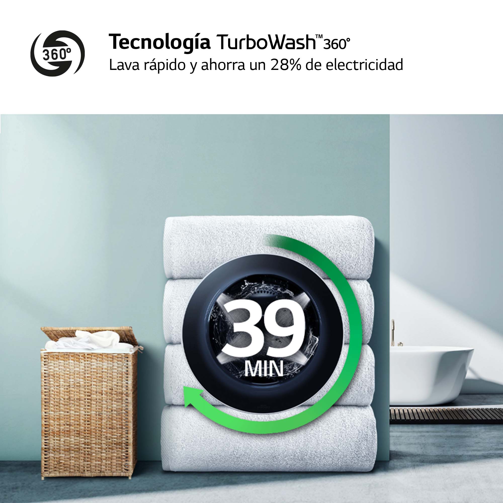 Lavadora secadora LG 11 kg lavado, 6 kg secado,  1400 rpm,  Turbowash 360 - F4DR6011AGW Blanco-9