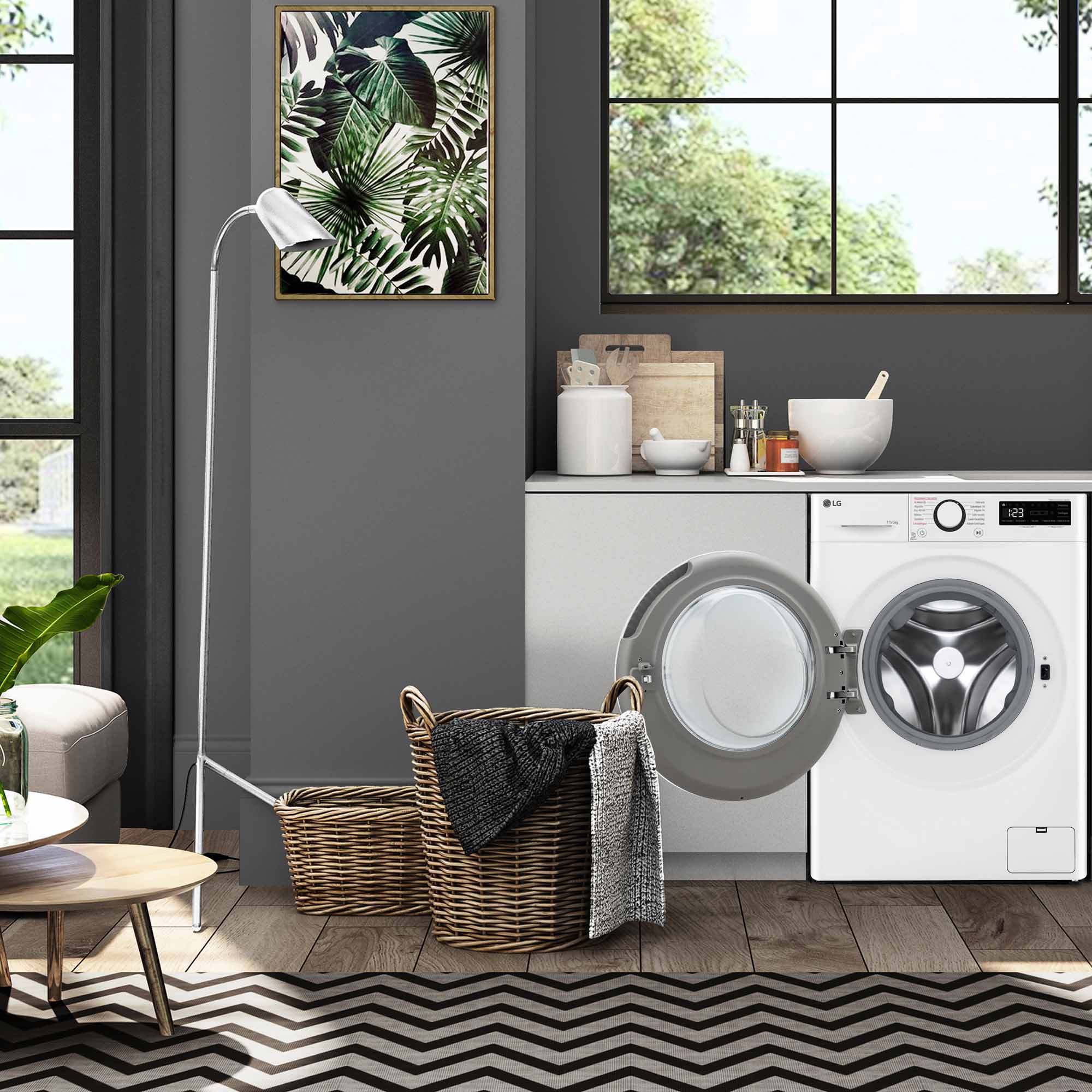 Lavadora secadora LG 11 kg lavado, 6 kg secado,  1400 rpm,  Turbowash 360 - F4DR6011AGW Blanco-19