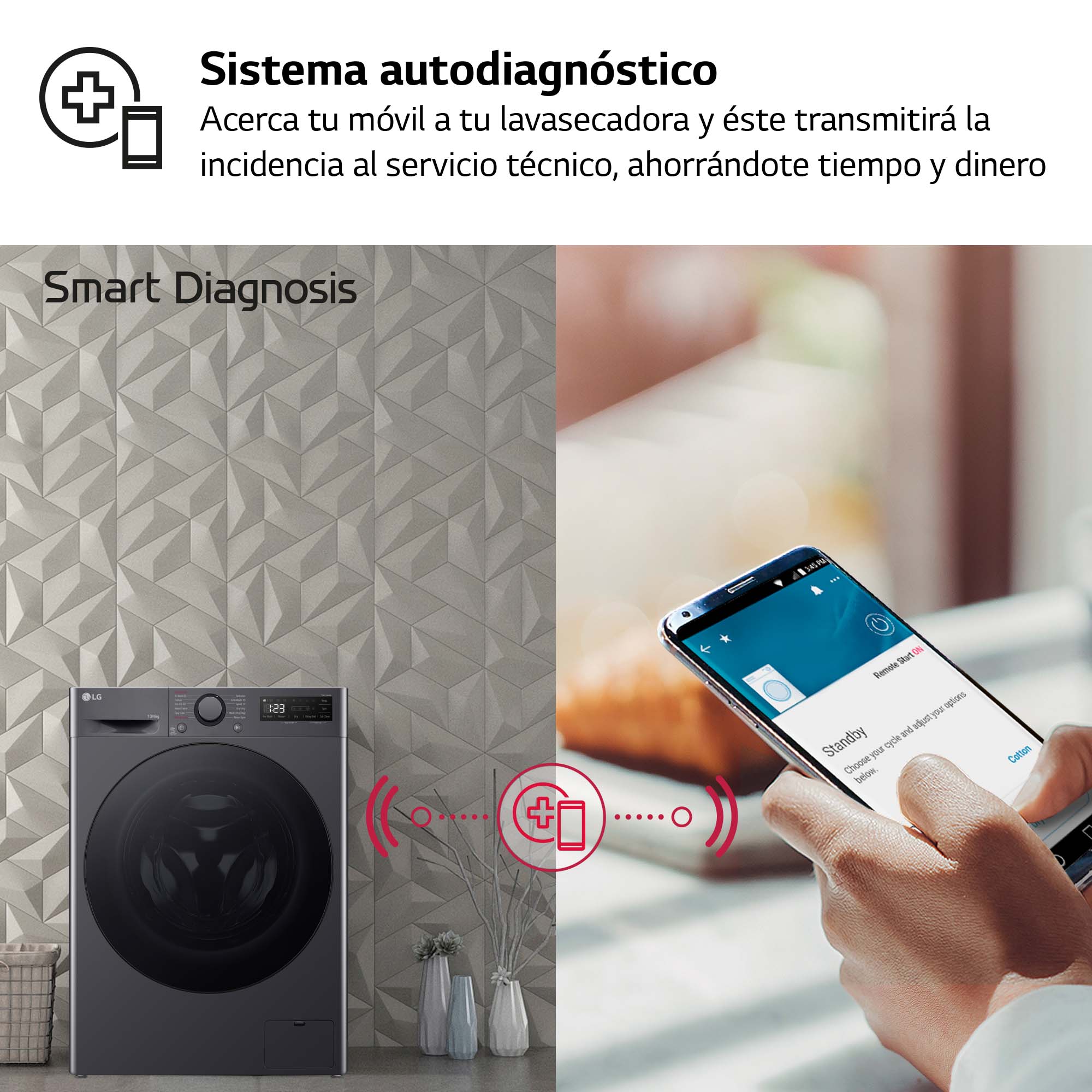 Lavadora secadora LG 10 kg lavado, 6 kg secado, 1.400 rpm, inteligencia artificial - F4DR6010AGM Inox-11