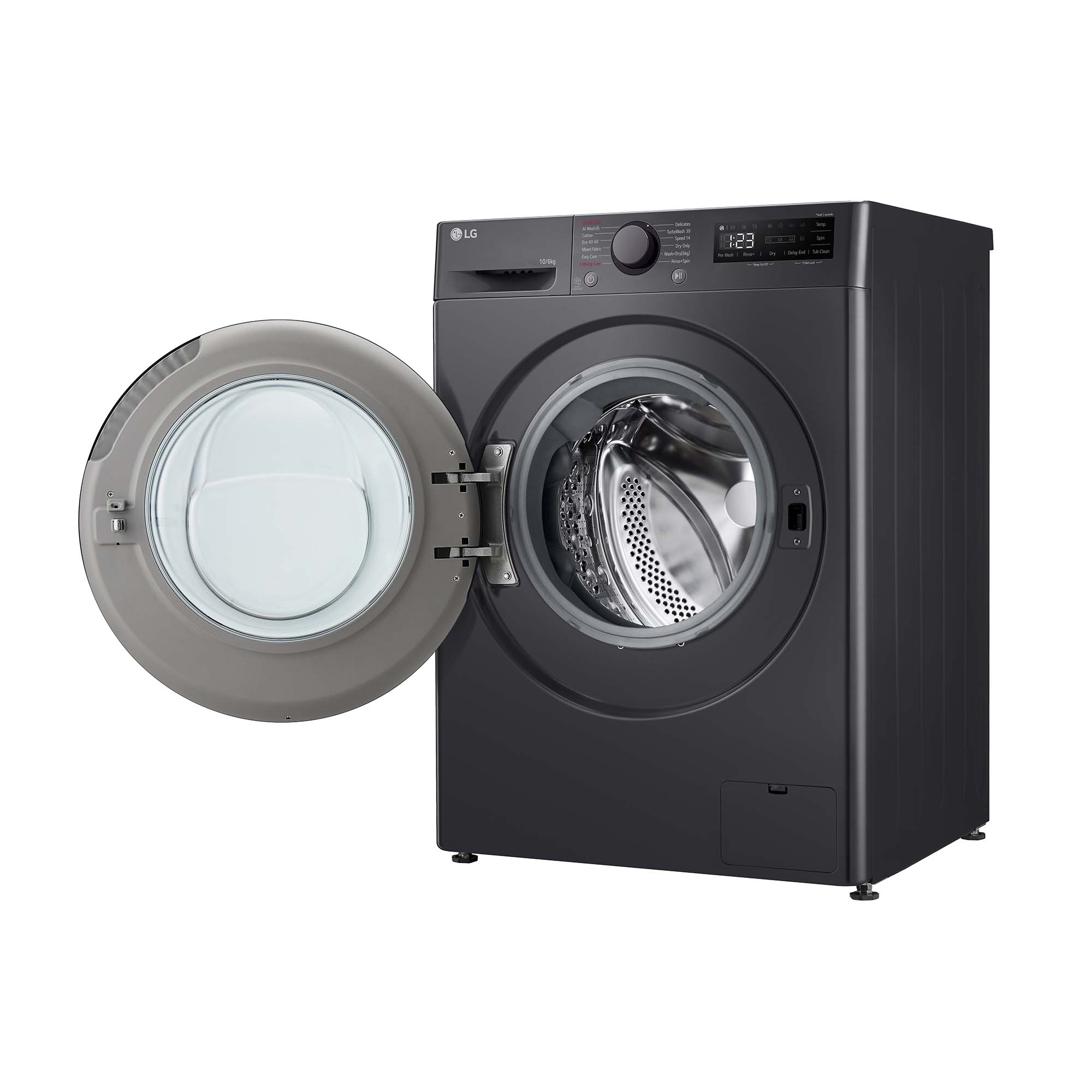 Lavadora secadora LG 10 kg lavado, 6 kg secado, 1.400 rpm, inteligencia artificial - F4DR6010AGM Inox-12