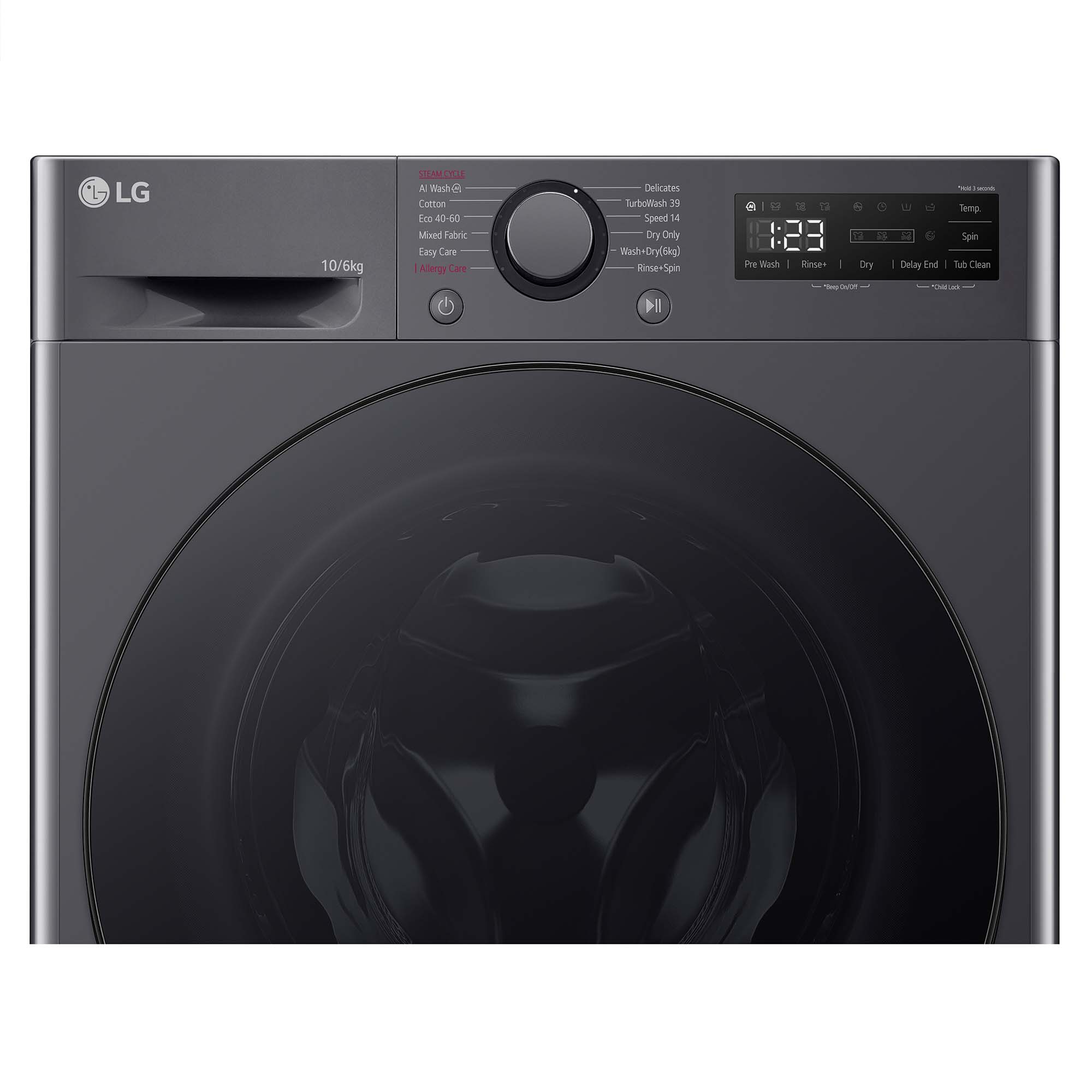 Lavadora secadora LG 10 kg lavado, 6 kg secado, 1.400 rpm, inteligencia artificial - F4DR6010AGM Inox-13