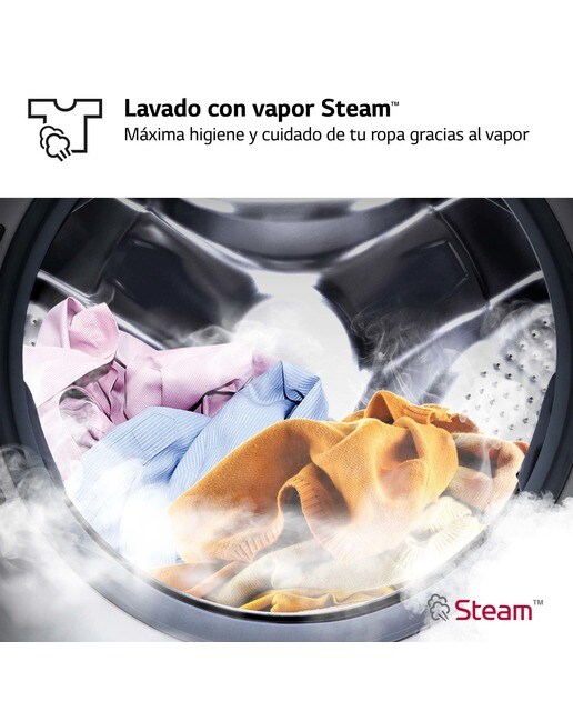 Lavadora secadora LG 10 kg lavado,  6 kg secado,  1.400 rpm, inteligencia artificial - F4DR6010A1W Blanco-7