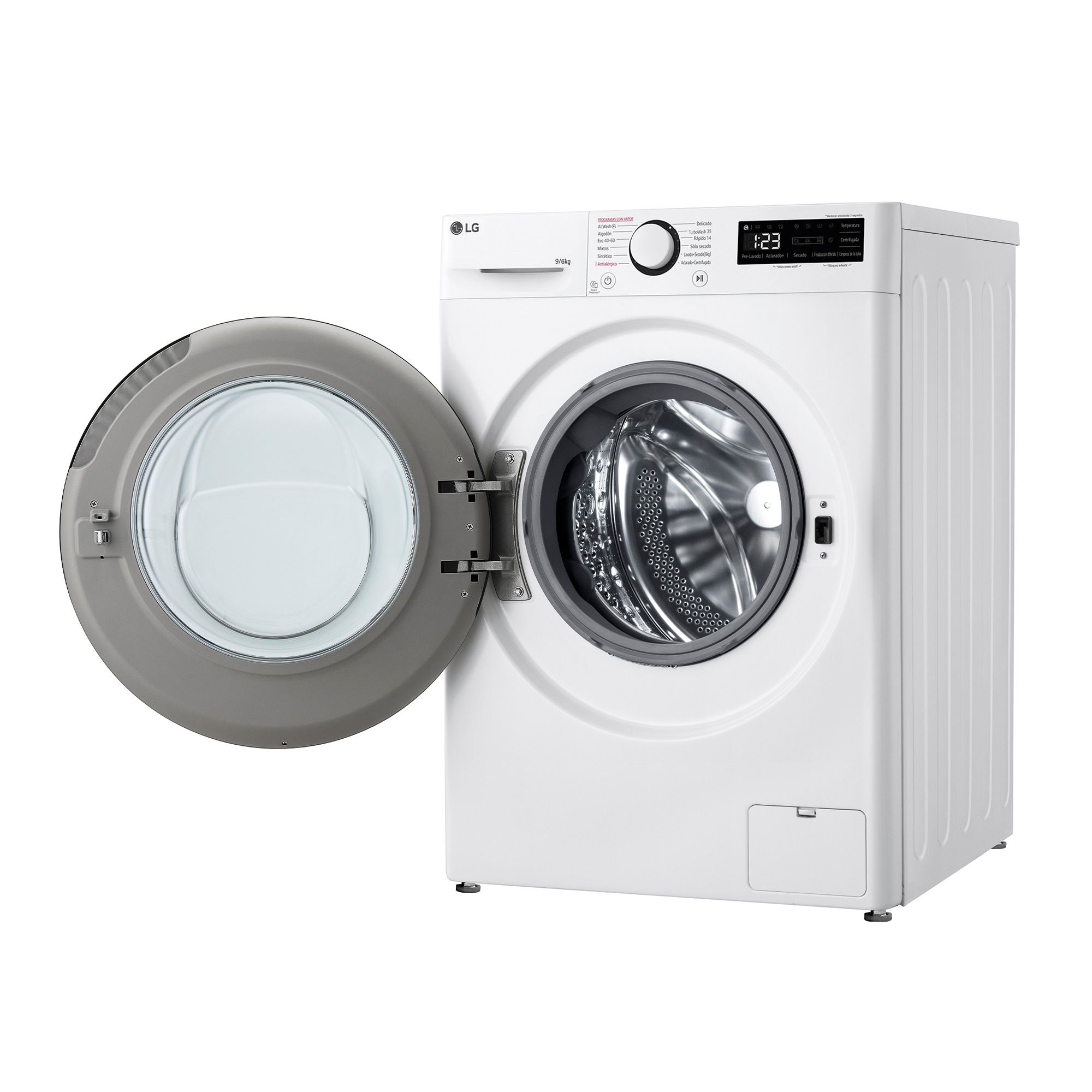 Lavadora secadora LG 9 kg lavado, 6 kg secado,  1400 rpm, inteligencia artificial - F4DR6009A1W Blanco-13