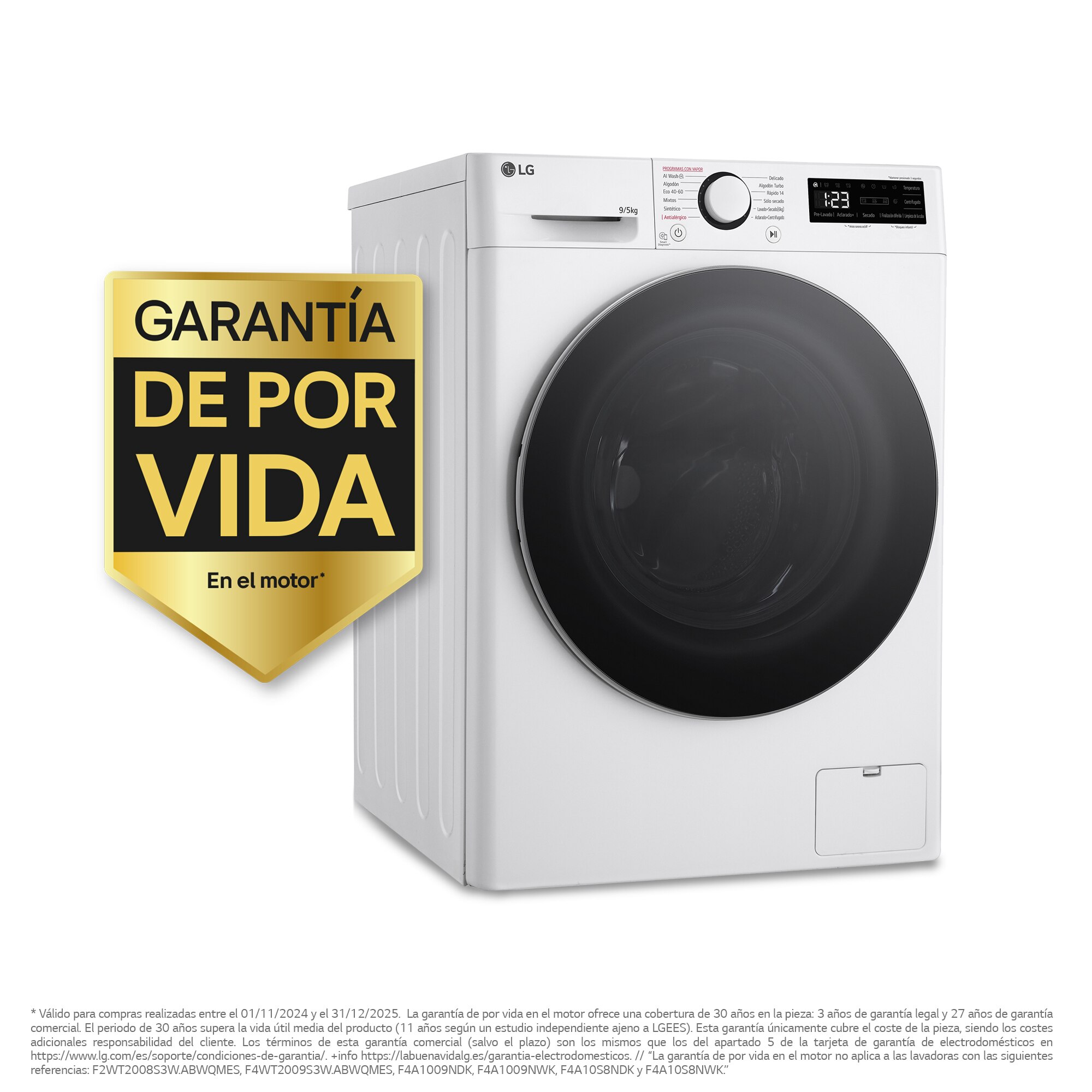 Thumbnail 1 de LG Lavadora Secadora AI Direct Drive 9 kg 🌬️