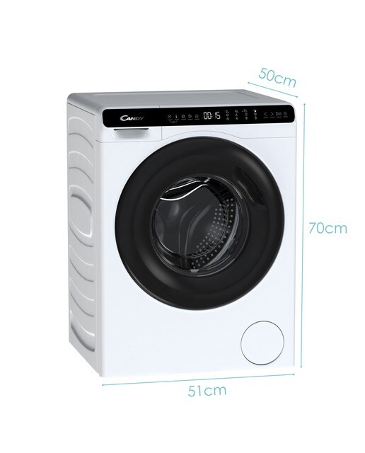 Lavadora Candy 5 kg / 1200 rpm, MiniAqua - CW50-BP12307-S Blanco-2