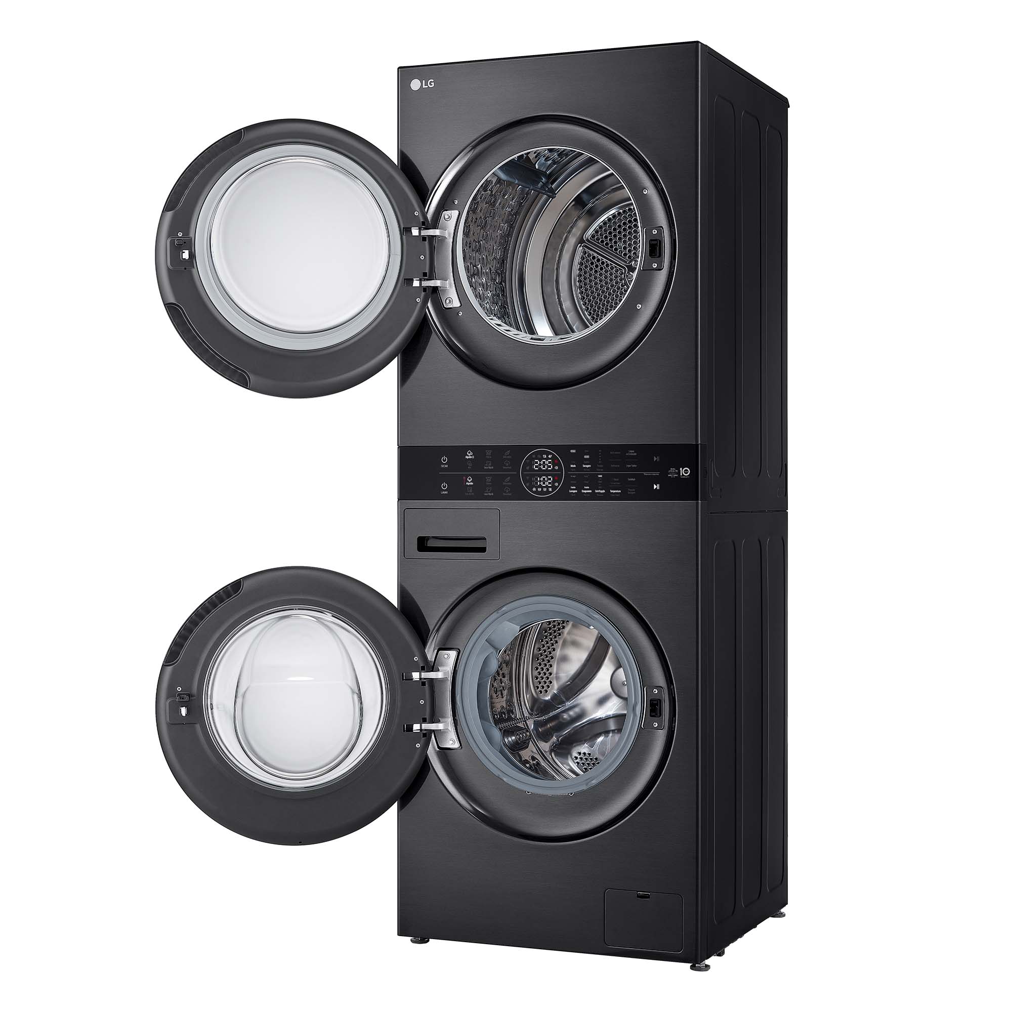 Torre de lavado y secado LG 12 kg (lavadora) / 10 kg (secadora) / 1400 rpm - WT1210BBF Grafito-16