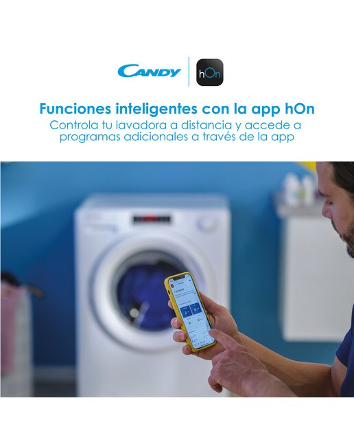 Máquina de Lavar e Secar Roupa Candy COW4854TWM6/1-S Smart Pro Inverter de 8/5 Kg e 1400 rpm - Branco Branco-6