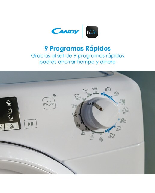 Máquina de Lavar e Secar Roupa Candy COW4854TWM6/1-S Smart Pro Inverter de 8/5 Kg e 1400 rpm - Branco Branco-10