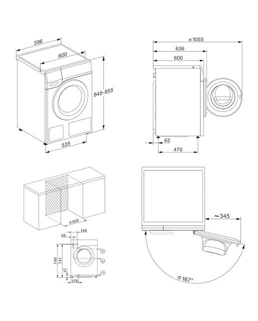 Lavadoras Miele 9 kg / 1,600 rpm, SteamCare, TwinDos y PowerWash - WCI880 WCS 125 - Blanco Blanco-2
