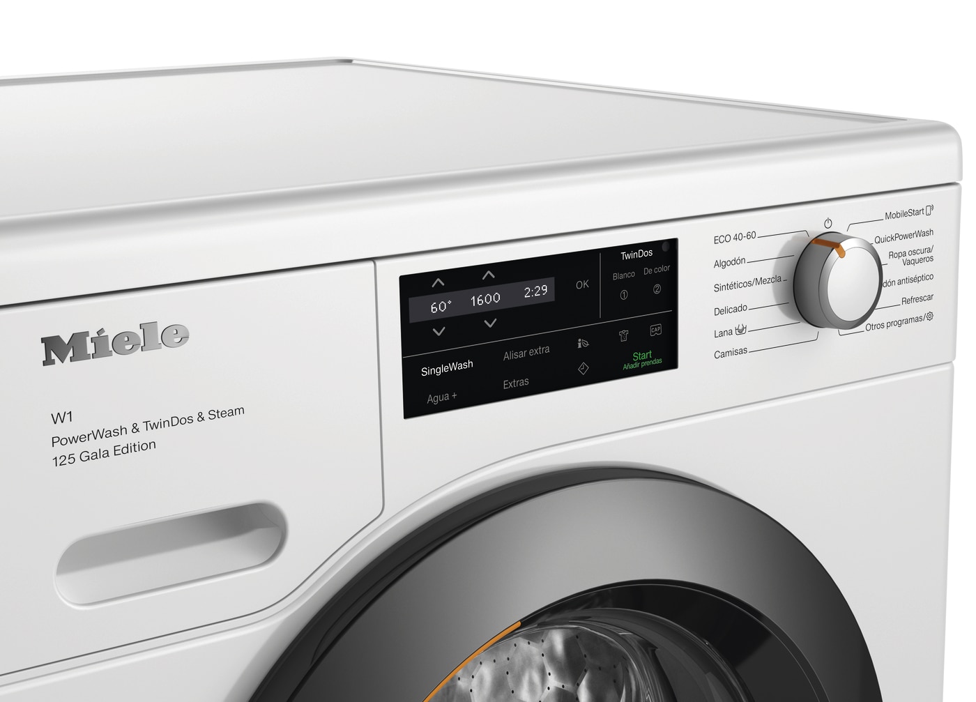 Lavadoras Miele 9 kg / 1,600 rpm, SteamCare, TwinDos y PowerWash - WCI880 WCS 125 - Blanco Blanco-3