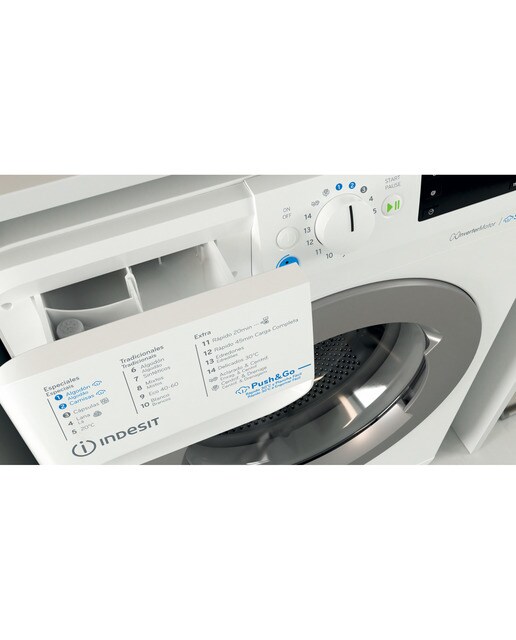 Máquina de Lavar Roupa Indesit BWE 91496X WSV SPT Carga Frontal de 9 kg e de 1400 rpm - Branco Branco-4