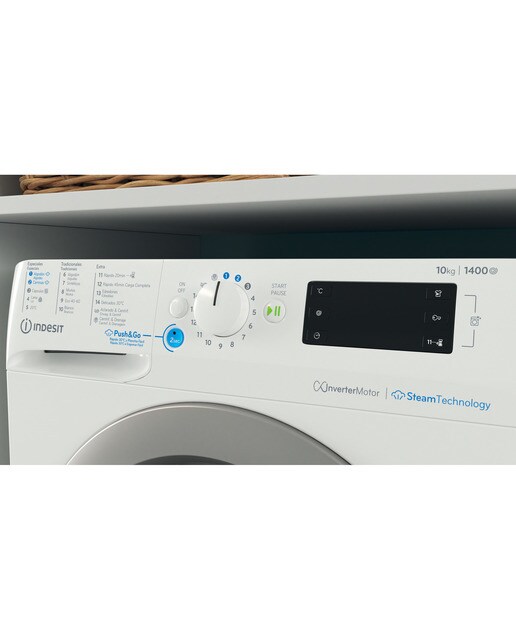 Lavadora Indesit 10 kg / 1.400 rpm - BWE 101496X WSV SPT Blanco-3