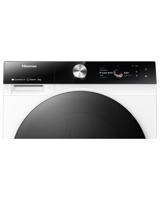 Lavadora Hisense 12 kg / 1.400 rpm, Wifi, Sistema Anticrease,Serie 7S- WF7S1247BW Blanco-4
