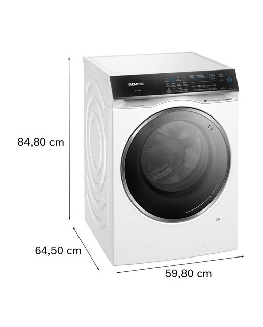 Máquina de Lavar e Secar Roupa Siemens WN54C2A0ES Carga Frontal i-Dos de 10,5/6 Kg e de 1400 rpm - Branco Branco-2