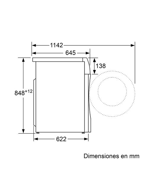 Máquina de Lavar e Secar Roupa Siemens WN54C2A0ES Carga Frontal i-Dos de 10,5/6 Kg e de 1400 rpm - Branco Branco-8