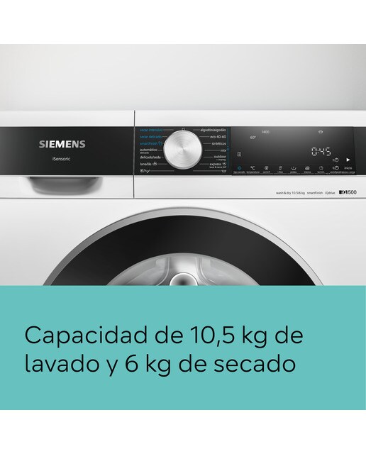 Lavadora secadora Siemens 10 kg/ 1.400 rpm - WN44G2A0ES Blanco-4