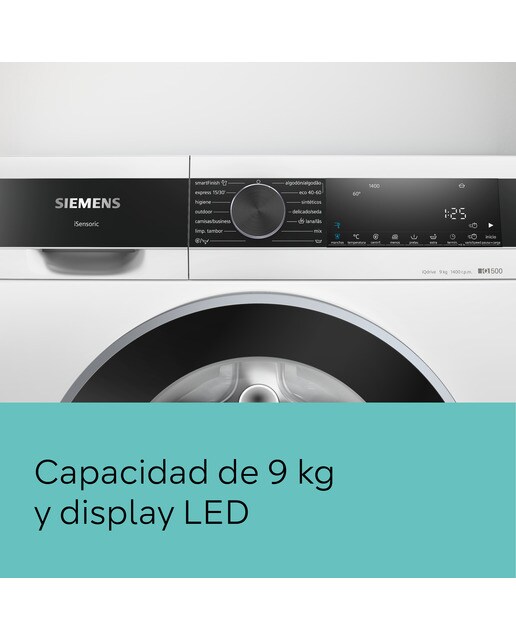 Máquina de Lavar Roupa Siemens iQ500 WG44G2ZAES Carga Frontal de 9 Kg e 1400 rpm - Branco Branco-3