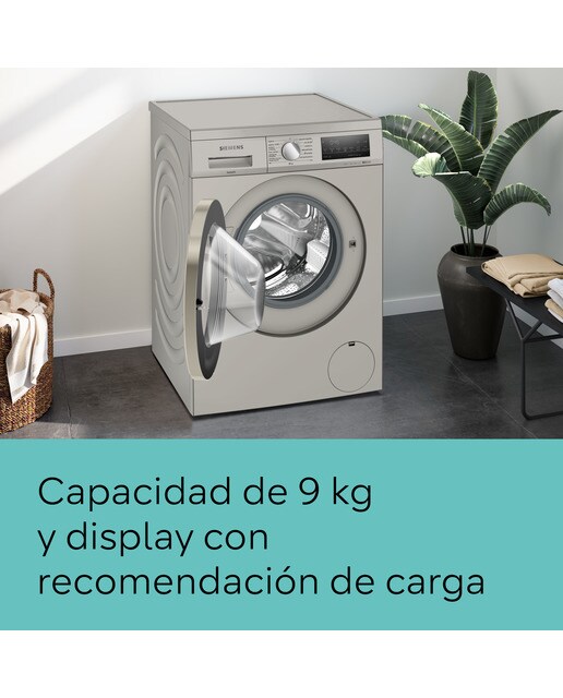 Lavadora Siemens 9 kg/ 1.400 rpm - WU14UT6KES Acero antihuellas-4