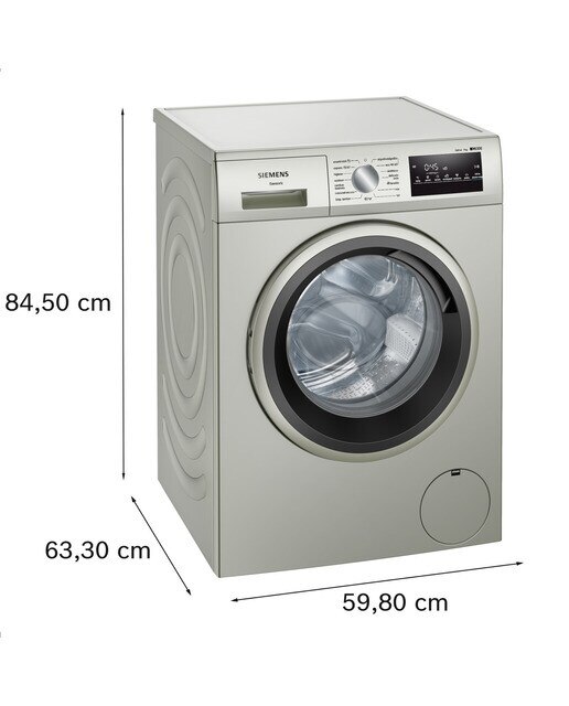Máquina de Lavar Roupa Siemens iQ300 WM14N29XEP Carga Frontal de 9 Kg e 1400 rpm - Silver Inox Inox-3