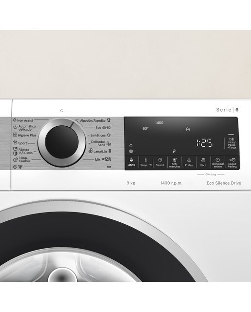 Lavadora Bosch 9 kg/1.400 rpm, dosificación automática i-DOS - WGG244F1ES Blanco-5
