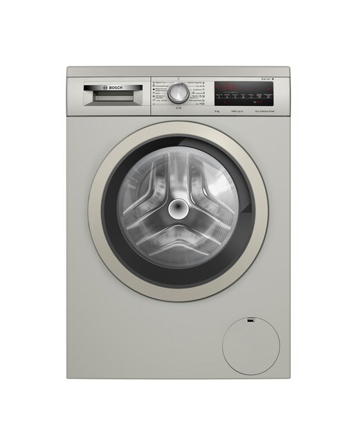Imagem 0 de Máquina de Lavar Roupa Bosch Serie 6 WUU28T6KES Motor EcoSilence, Carga Frontal de 9 Kg e 1400 rpm - Silver Inox