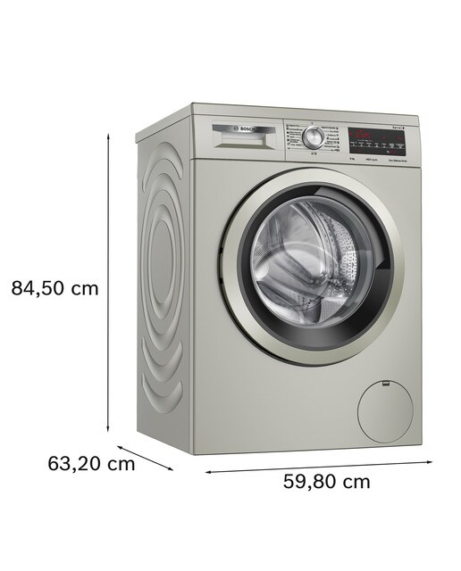 Máquina de Lavar Roupa Bosch Serie 6 WUU28T6KES Motor EcoSilence, Carga Frontal de 9 Kg e 1400 rpm - Silver Inox Aço inoxidável-2