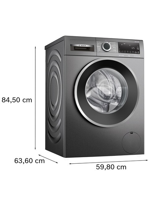 Máquina de Lavar Roupa Bosch Serie 6 WGG244ZRES Carga Frontal de 9 Kg e 1400 rpm - Cast Iron Grey Cinzento-2