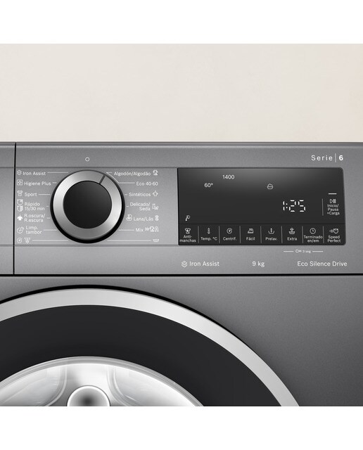 Máquina de Lavar Roupa Bosch Serie 6 WGG244ZRES Carga Frontal de 9 Kg e 1400 rpm - Cast Iron Grey Cinzento-5