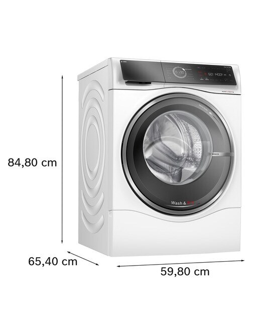 Máquina de Lavar e Secar Roupa Bosch Serie 8 WNC254A0ES i-DOS, Carga Frontal de 10,5/6 kg e 1400 rpm - Branco Branco-2