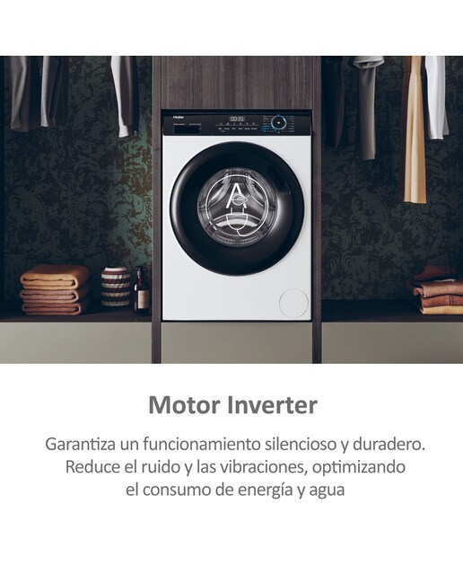 Lavadora Haier 10 kg / 1.400 rpm Motor Inverter, I-Pro Series 3 - HW100-BP14939-S Blanco-6