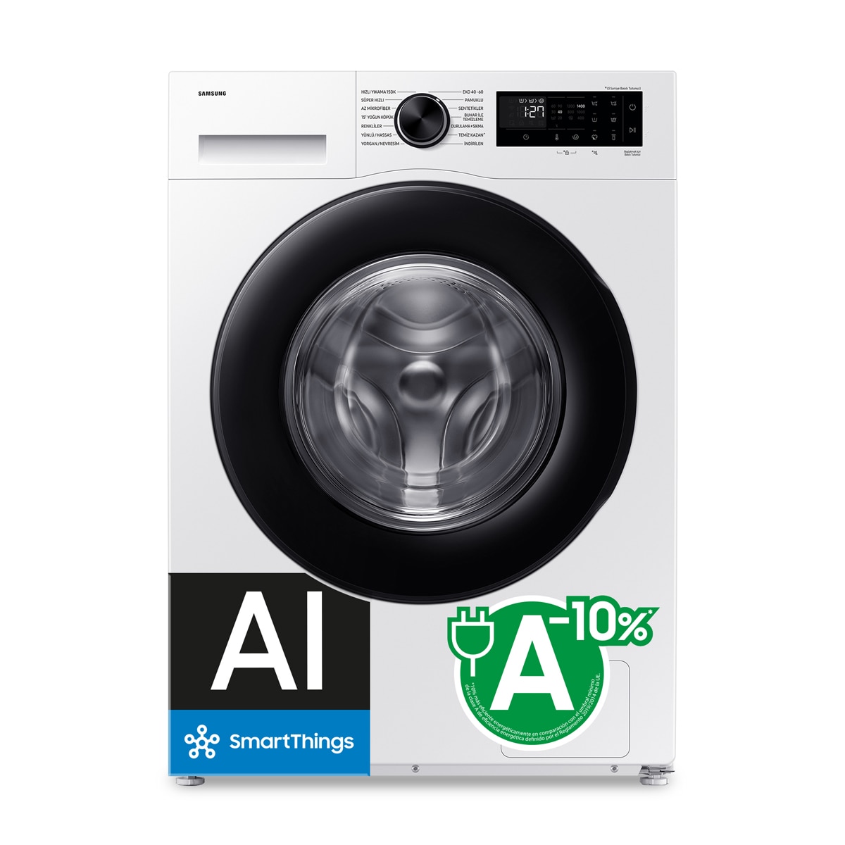 Lavadora Samsung 11kg / 1.400 rpm, Programa Super Speed - WW11DG5B25AEEC Blanco-3