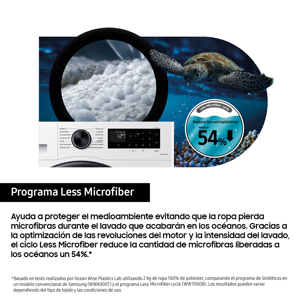Lavadora Samsung 11kg / 1.400 rpm, Programa Super Speed - WW11DG5B25AEEC Blanco-10